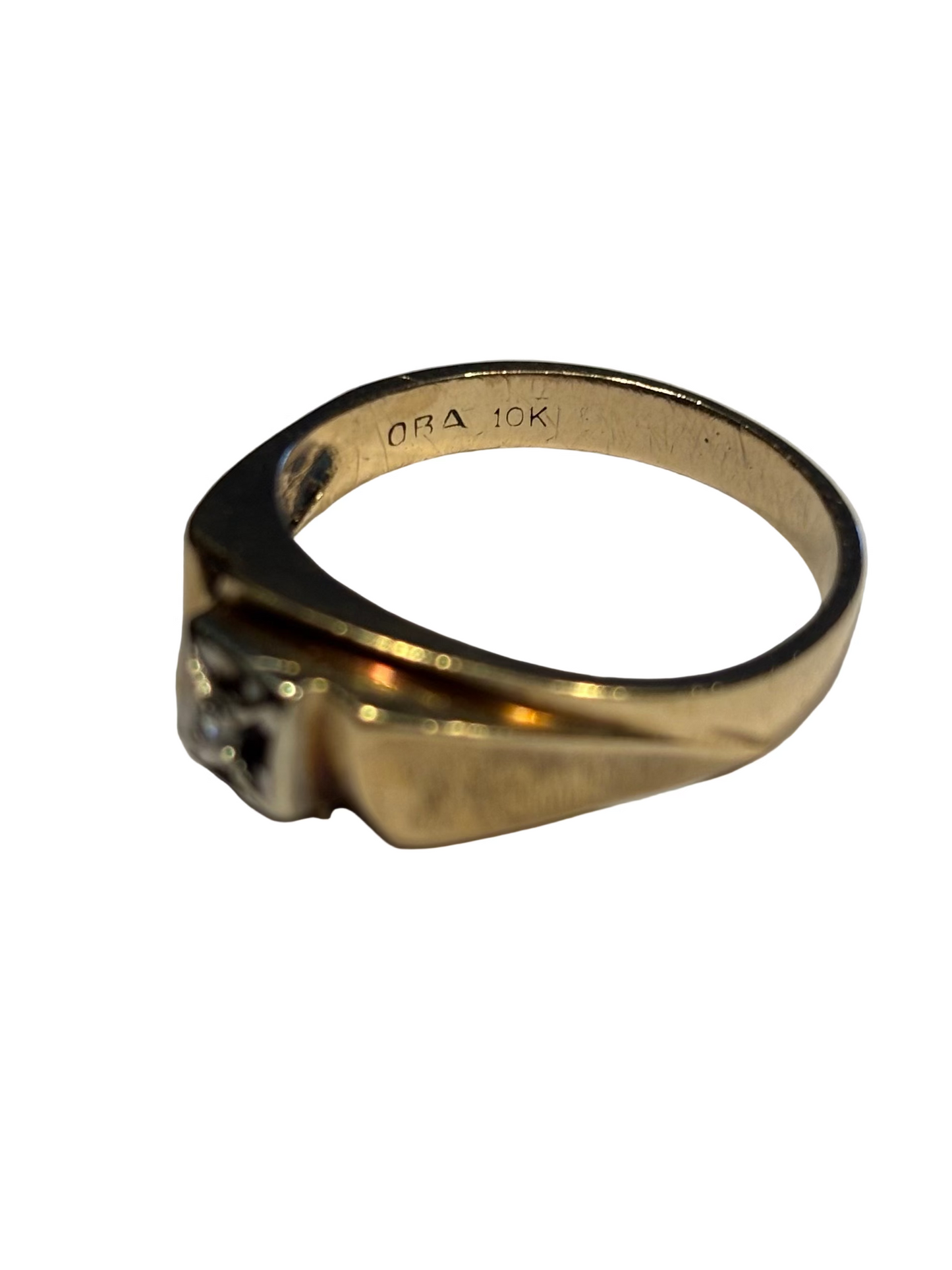 10k yellow gold mens ring vintage style
